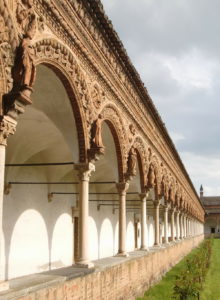 Certosa di Pavia court and columns