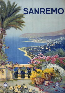 sanremo Italy poster 1920 torism vintage