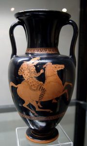 Riding Amazone. Side B of an Attic red-figure neck-amphora, ca. 420 BC