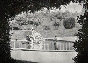 Boboli Gardens The Fountain of Neptune, vintage photo 1910 (Tuscany, Florence)