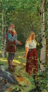 igfrid August Keinänen (1841-1914), Väinämöinen and Aino (1896), oil on canvas