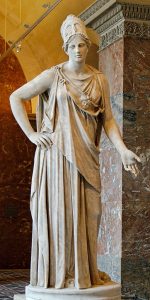 “Mattei Athena”. Marble, Roman copy from the 1st century BC/AD after a Greek original of the 4th century BC, attributed to Cephisodotos or Euphranor. Related to the bronze Piraeus Athena