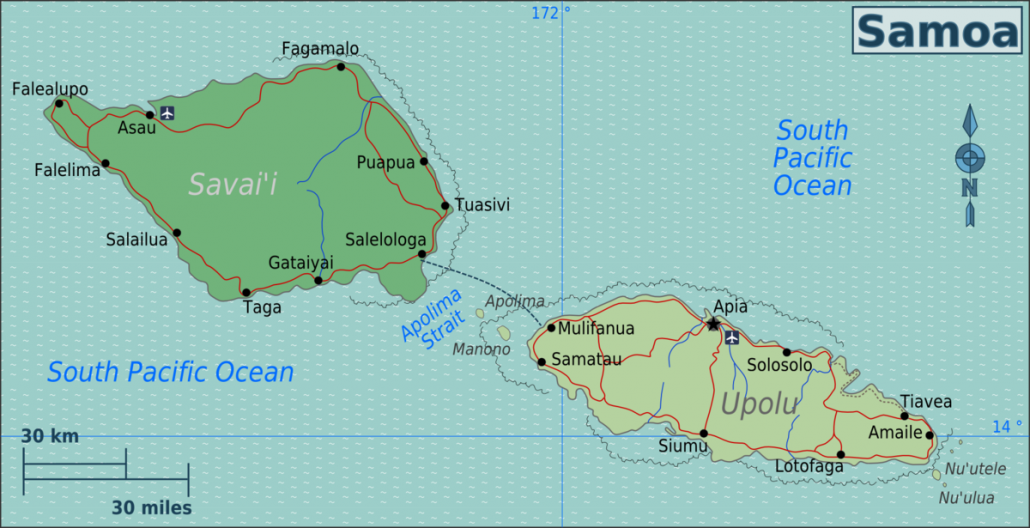 Samoa map