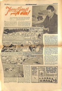 Today's issue of German newspaper Das Schwarze Korps (written specially for SS members) contains an attack on Superman and his Jewish creator, Jerry Siegel, for anti-Nazi views: 