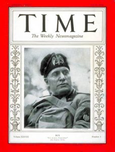 Il Duce Mussolini Time Magazine cover