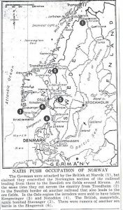 In biggest land-battle of Norwegian invasion so far, Germans have broken out of Oslo & captured fort of Kongsvinger, opening route to Swedish border