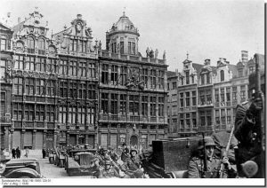 German troops now in Brussels's Grand Place (main square); Belgian, French & British armies have abandoned the city.