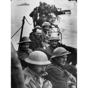 British troops are driving their trucks & ambulances into the sea at Dunkirk to create makeshift piers & stop Germans getting their equipment.