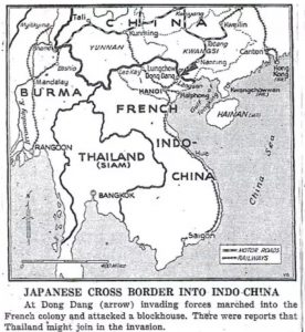 Japanese Army occupy & garrison French colony of Indochina