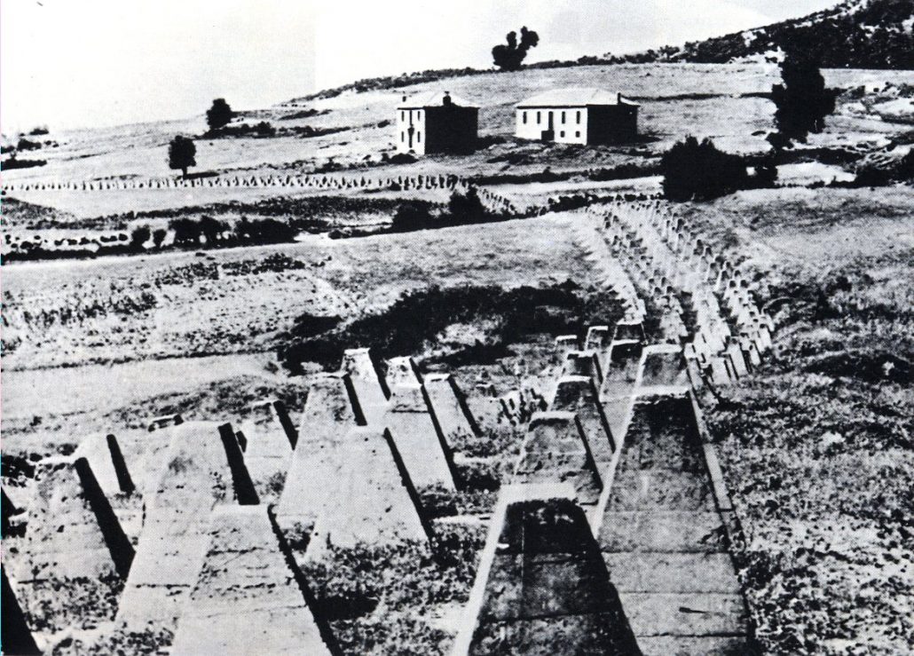 Greeks rushing troops to the Albanian border to meet Italian invaders; Greeks have spent last 4 years building a line of defences, the Metaxas Line, along border with Bulgaria.
