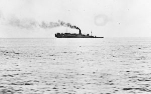 RMS Lancastria, massive cruise liner evacuating UK civilians & troops from Channel port of St Nazaire, has been hit by Luftwaffe bombs. It's hugely overloaded, perhaps 7000 people onboard
