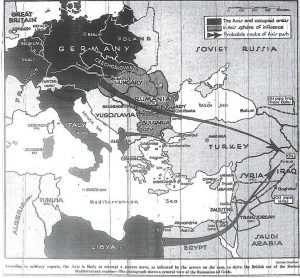 "Military experts" canvassed by the New York Times believe that invasion of Iraq is the next target of fascist Axis, to seize oil supply from British Empire