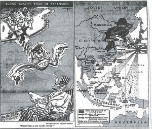 New York Times shows Japan's possible targets for attack in the Pacific, but claims "Uncle Sam is not easily rattled