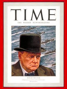 TIME Magazine announcing their Man of the Year is Winston Churchill, "savior of his country" (last year it was Stalin).