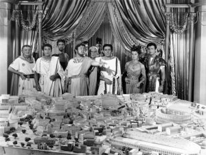 Nero shows a model of Rome from the movie Quo Vadis