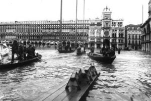 The 1966 flood in Venice, which put many city streets and piazzas under five or six feet of water. WIKIMEDIA