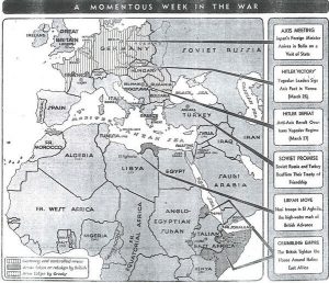 From revolution in Yugoslavia to German attacks in Libya; map in New York Times shows "a momentous week in the war