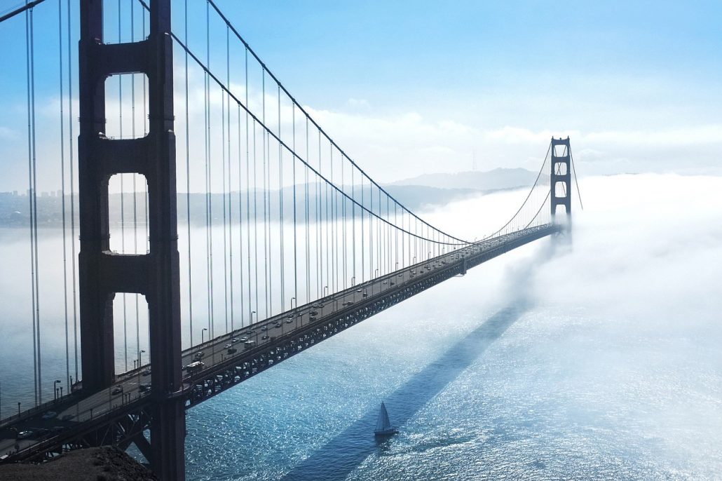 Golden Gate Bridge Suspension Bridge Construction San Francisco, USA