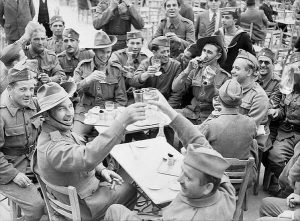Australian, New Zealand & British soldiers have arrived to defend Greece's Metaxas Line from Italian aggressors- new allies now celebrating with Greeks
