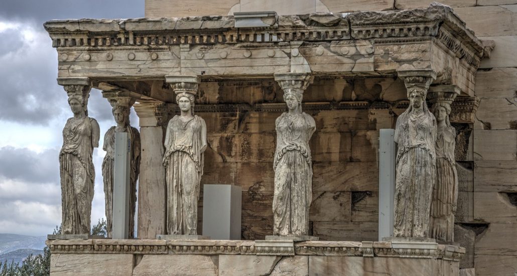 The Caryatids,Erechtheion,Acropolis of Athens.
