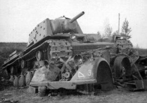 Red Army not helpless in the face of German invasion: Wehrmacht have been stopped at Dubissa river by massive KV1 heavy tanks, nicknamed “Russian colossus” & "steel beasts": German General Reinhard: “One of our panzers got stuck in mud; without hesitation, a KV-1, the black monster, just rolled forward, crushing the tank