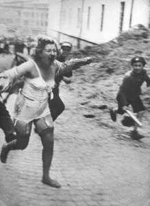 In city of Lviv, thousands of Jewish people have been publicly massacred by German & Ukrainian Nationalist forces. Local crowds joined in as Jews were pursued through the streets, being beaten & stoned to death.
