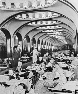 As Luftwaffe bombing of Moscow continues, citizens retreat underground, taking shelter in the city's magnificent Metro stations.