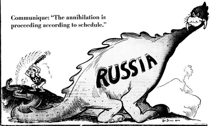 Communique !The annihilation is proceeding to scdedule'. Dr. Theodor Seuss