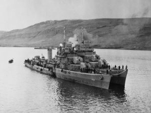 Another American warship has been torpedoed by a German submarine: destroyer USS Kearny was dropping depth charges after coming to aid a British convoy under U-boat attack, south of Iceland. 11 US sailors are dead