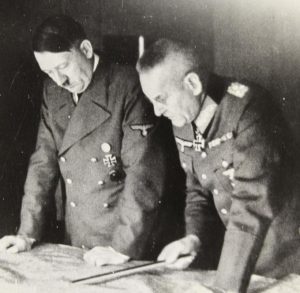 Hitler with is meeting General Halder, German Chief of Staff: "Another long lecture from 'the Chief'. No talk of taking Moscow this year." Halder: "I get the impression Hitler recognises now that neither side can destroy the other, and that this will lead to peace negotiations."