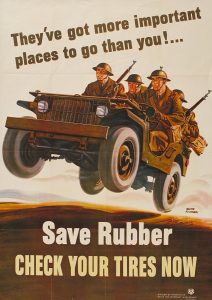 Save Rubber Check Your Tyres Now USA propaganda poster
