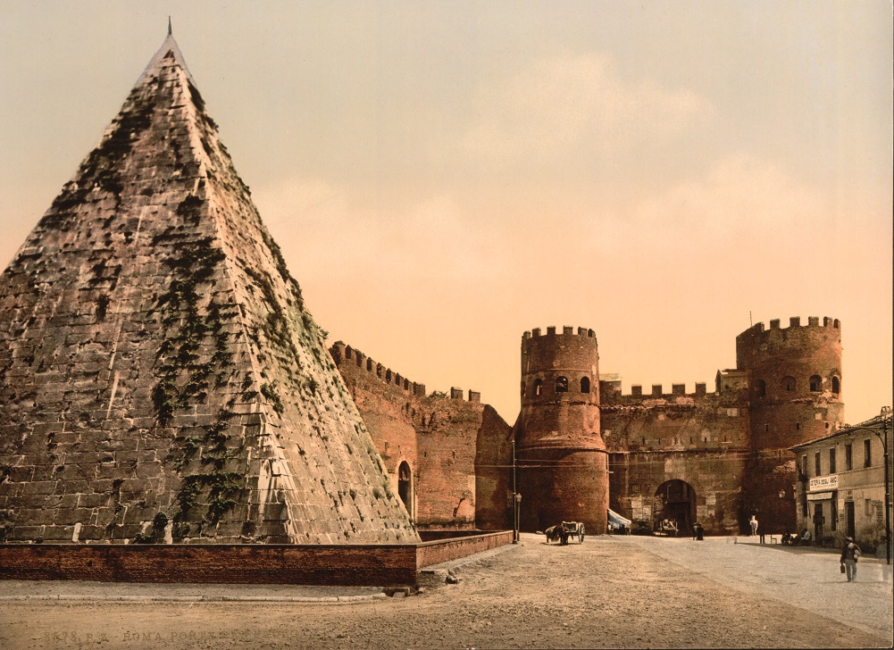 Piramide Cestia (Pyramid of Cestius) St. Paul's Gate, Rome, Italy