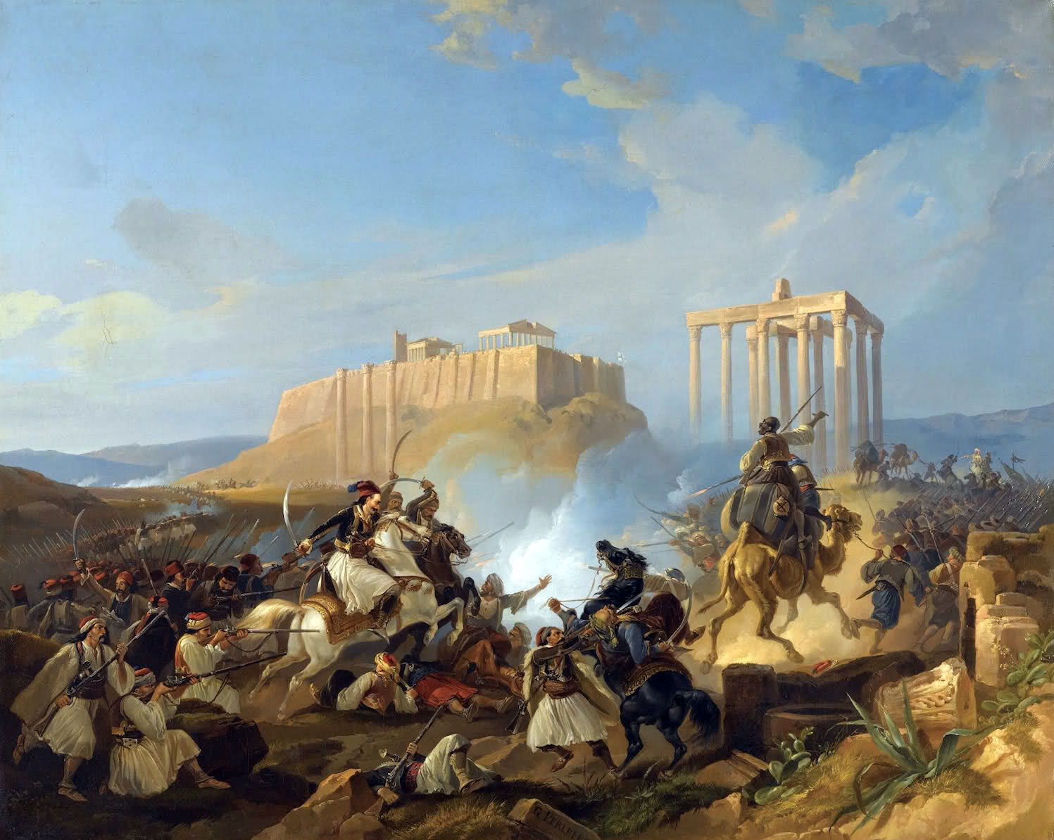 Battle of the Greek War of Independence by Georg Perlberg