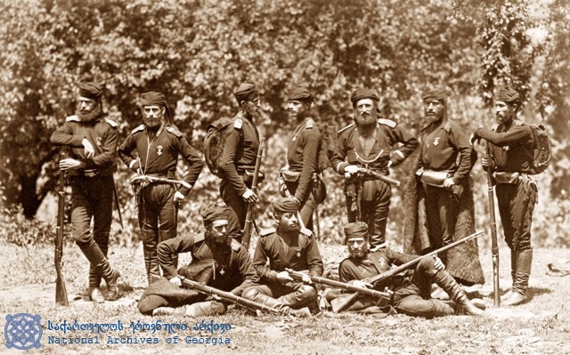 Gurian soldiers at Tsikhisdziri, Russo-Turkish war of 1877-1878