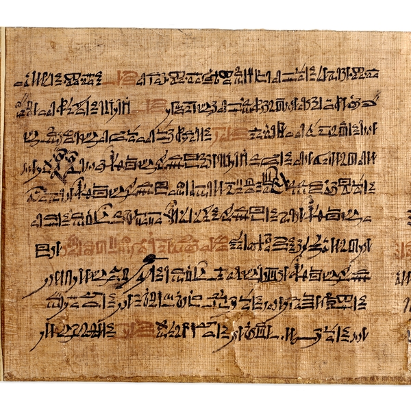 Tale of two brothers, Sheet from the Tale of Two Brothers, Papyrus D'Orbiney. From Egypt End of the 19th Dynasty