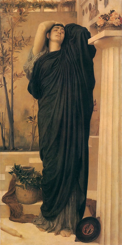 Electra at the Tomb of Agamemnon, Frederic Leighton 1869