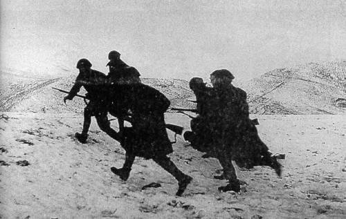 Italian invaders hitting first real resistance- Greek mountain troops are fighting fiercely on the slopes of the Epirus Mountains.