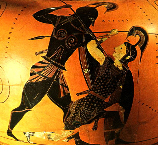 Achilles kills Penthesileia