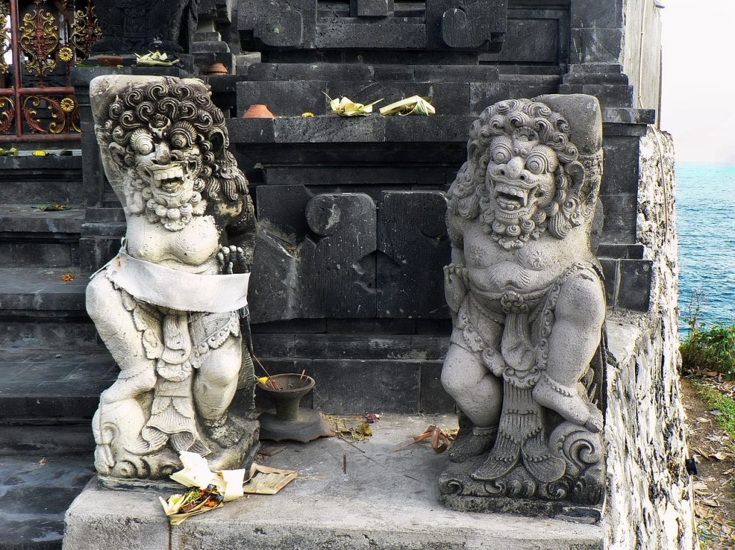 bali island indonesia temple statues gods mythology