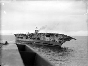 This day in 1941, British aircraft carrier HMS Ark Royal (91) is torpedoed by German submarine U-81 and sank the following day.