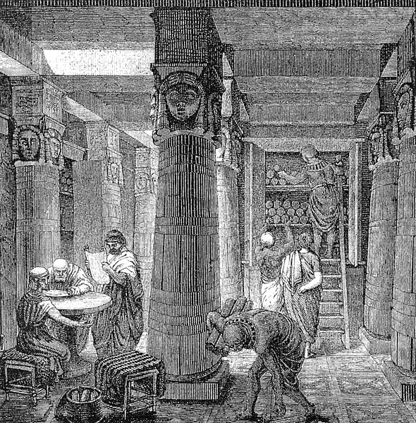 The Great Library of Alexandria in Alexandria, Egypt, was one of the largest and most significant libraries of the ancient world