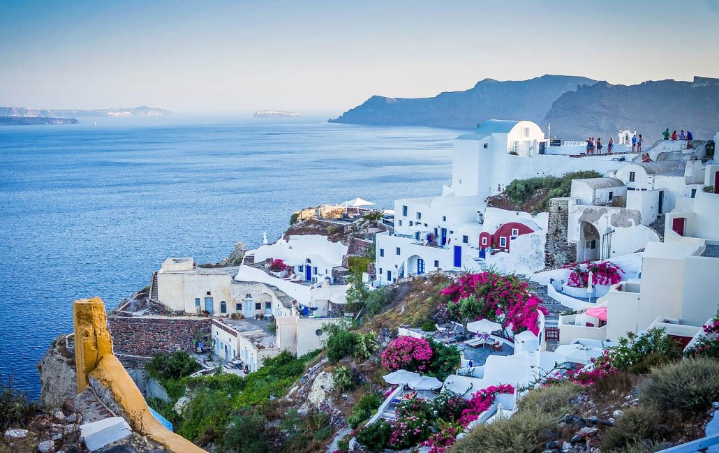 Oia at sunset, Santorini island, Greece