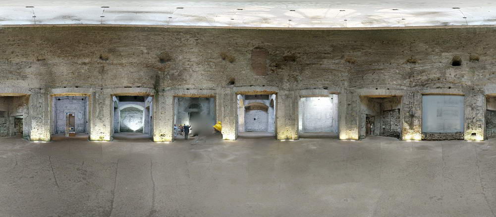Panorama of Octagonal Room, Domus Aurea Rome Italy