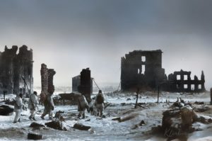 The center of Stalingrad, winter 1943